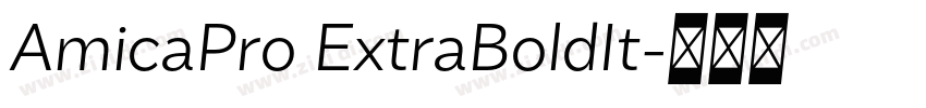 AmicaPro ExtraBoldIt字体转换
